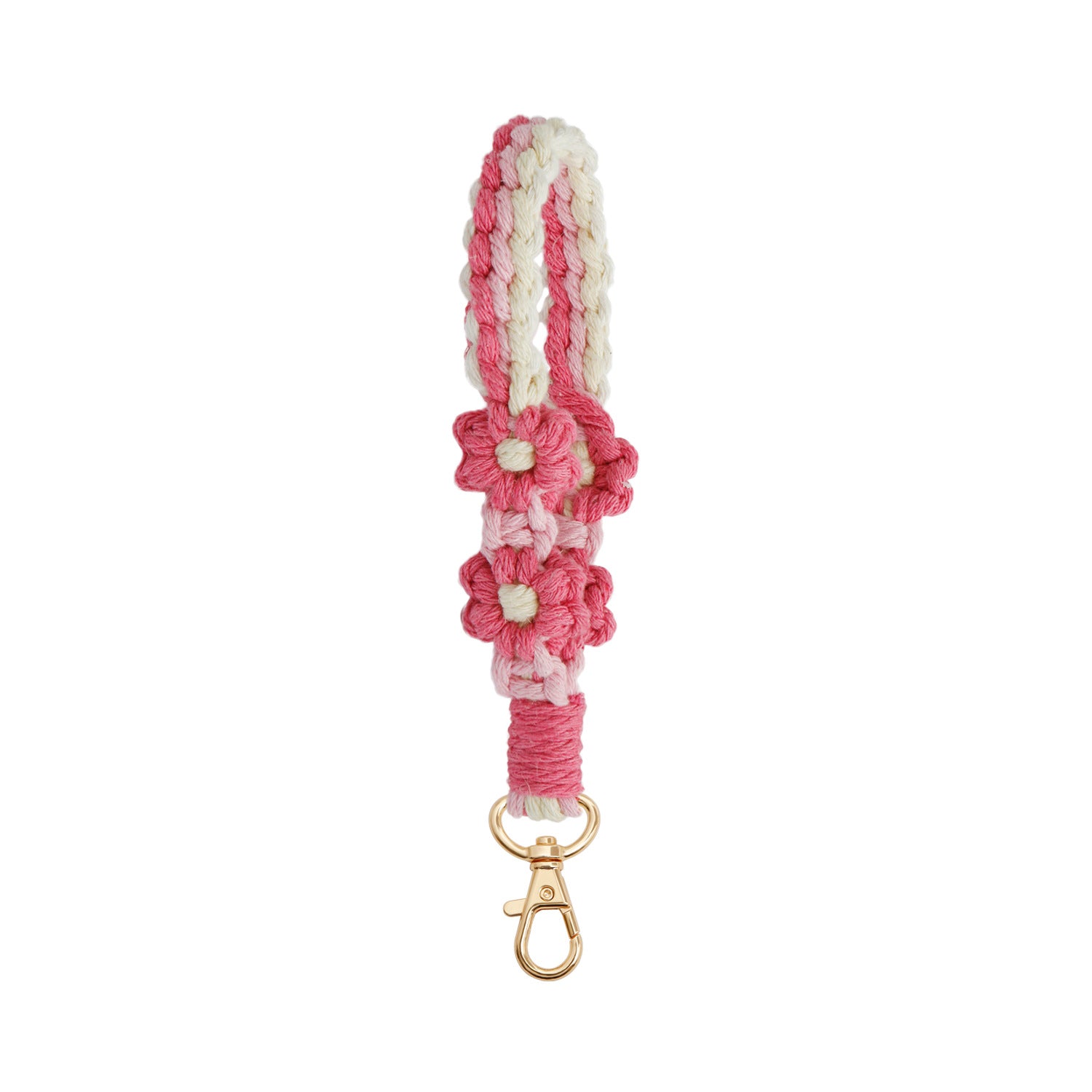 Wholesale Small Daisy DIY Handmade Weaving Wrist Keychain
